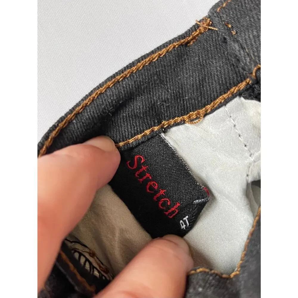 Swiss Cross Girls Size 4T Jean Black Straight Leg Denim